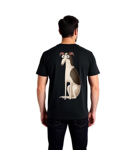 Erkek Komik Köpek Baskılı Kısa Kollu Tişört %100 Pamuk Rahat Kesim Grafik Desen Günlük Modern Şık