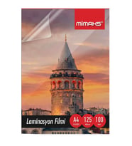 Mimaks Laminasyon Filmi LP-4 A4 – 125 Mikron -100 Adt.