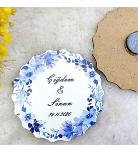 30 Adet Ahşap Nikah Buzdolabı Magnet Hediyelik 7-