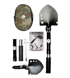 Kamp Küreği, Katlanır Multi Çelik Kürek, Çekiç, Çapa, Multitools Katlanır Kürek