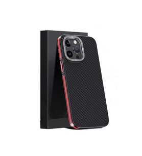 Joko İphone 15 Pro Kılıf Aramid 600d Kevlar Karbon Fiber Magsafe Kapak - Kırmızı