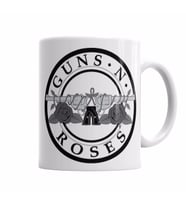 Guns and Roses   GNR Logo Axl Rose Slash Aerosmith Skid Row Hard Rock Kupa  Bardak Porselen
