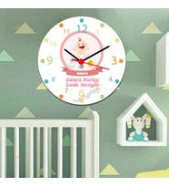 Bebek Pembe Tasarım Duvar Saati