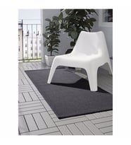 Koyu Gri 80x200 cm Halı IKEA Modern Halı İç-Dış Mekan