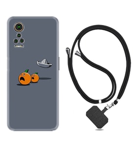 General Mobile GM 21 Pro GM 22 Pro Plus Kılıf Boyun Askılı Silikon Orange Escape 1374