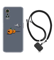 General Mobile GM 21 Pro GM 22 Pro Plus Kılıf Boyun Askılı Silikon Orange Escape 1374