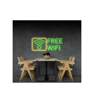 FREE WIFI Yazılı ve Şekilli Neon Tabela