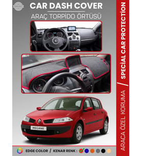 RENAULT MEGANE 2 NAVİGASYONLU BÜYÜK EKRAN (2003-2009) Torpido Örtüsü Ön Göğüs Halı Torpido Koruma