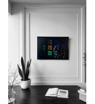 Dekoratif Soyut Tablo 50 x 70 cm CAN105 - Ev - Otel - Ofis - Hastahane - Kafe - Restourant Dekorasyonu (Kırmızı)