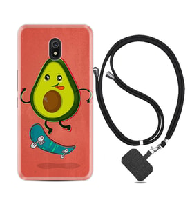 Xiaomi Redmi 8A 8 Pro 9C 9T 10C 11T Pro Kılıf Boyun Askılı Silikon Avokado Skate 1741