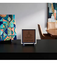 Coffee Tasarımlı Modern Dekoratif Obje, Kahve Köşeleri İçin Şık Bir Tamamlayıcı 10x10 cm