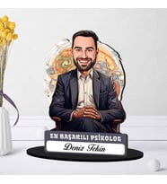 Kişiye Özel Erkek Psikologa Hediye Karikatürlü Biblo