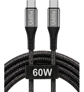 Lexroo Örgülü USB Type-C to Type-C 60W Örgülü Hızlı Şarj ve Data Kablosu 1 Metre