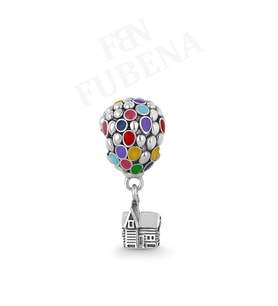 Fubena 925 Ayar Gümüş Up - Ev ve Balonlar Charm