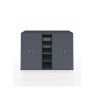 Kronos Dolap 12 Raflı 4 Kapaklı 220x59x163 Antrasit-Antrasit