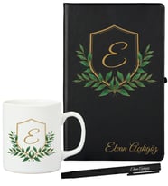Yılbaşı Hediyesi Kişiye Özel Defter Kupa ve Roller Kalem Hediye Seti