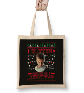 Stranger Things Eleven Days Of Christmas Knit Bez Çanta Uzun Saplı