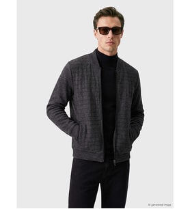 LCWAIKIKI Classic Antrasit Regular Fit Kolej Yaka Erkek Triko Hırka