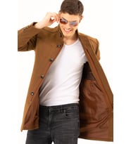 PLT8369 DEWBERRY PALTO-DÜZ CAMEL