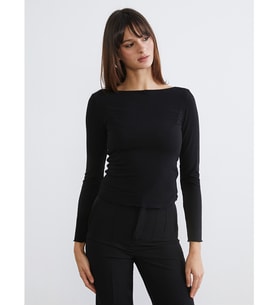 LCW Vision Siyah Bisiklet Yaka Kadın Body
