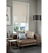 Lazer Kesim Mat Stor Perde, Lazer Kesimli Modern Serisi, M-191003 Açık Kahverengi Renk