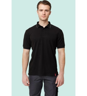 Erkek Polo Yaka Tshirt Koyu Pamuklu Nefes Alabilir Klasik Nepeta shirt Kesim Günlük İş Kullanımı (Siyah-Gri)