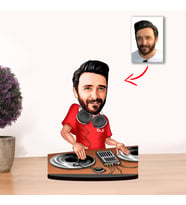 Kisiye Özel Karikatür Erkek  DJ Biblo