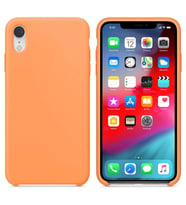 Apple iPhone XR Altı Açık Liquit Lansman Silikon Kehribar Turuncusu