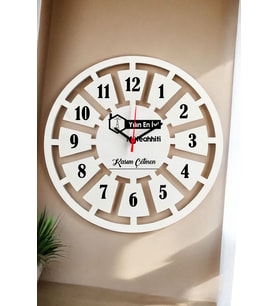 Yılın En İyi Müteahhiti Duvar Saati 40cm (Beyaz)