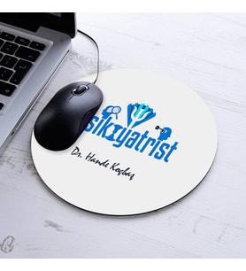 İsimli Psikiyatrist Temalı Yuvarlak Mousepad
