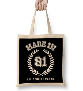 1981 Made In 81 All Genuine Parts Bez Çanta Uzun Saplı