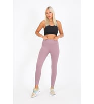 AuraFit ART-4102 Yüksek Bel Fitilli Toparlayıcı İnterlok Beli Kalın Lastikli Kadın Örme Tayt