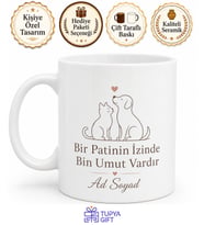 İsme Özel Sokak Hayvanları Dostu Yazılı Kupa Bardak Hediye Porselen Mug