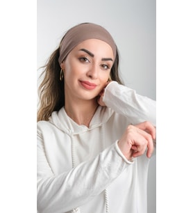 Koyu Vizon Pratik Hazır Geçmeli Tesettür Bone Viskon Kumaş Sade 3007_38