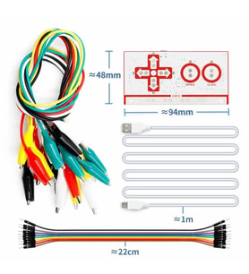 Arduino ATMEGA32U4 Geliştirme Kiti Makey Makey Buton Klavye Yön Algılayıcı Mini Usb Krokodil
