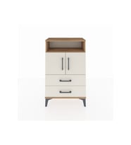 Arges Komodin 2 Raflı 2 Çekmeceli 2 Kapaklı 60x30x96 Çam-Aytaşı