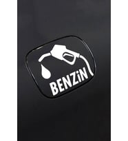 Oto Yakıt Depo Kapağı Sticker Beyaz 12 Cm