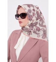 Lesscarves Desenli Pamuk İpek Eşarp LS2207
