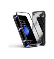 Blogy iPhone 8/7 ile Uyumlu Magnetic Case Kılıf (Siyah)