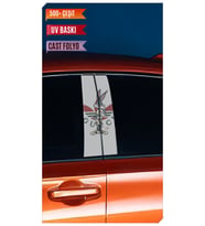 Araç Kapı Direk Kaplama Folyosu Tavşan Desenli (Sağ Sol Takım) (2 Adet) - 22x50 (Çok Renkli)