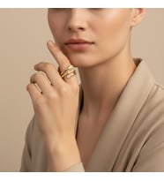 STİL İNCİSİ/XUPING JEWELRY KEMİK ÜÇLÜ  ZİRKON MODEL YÜZÜK