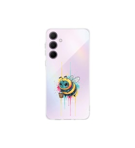 Samsung Galaxy A36 4G ile uyumlu Splash arı tasarımlı şeffaf silikon kılıf