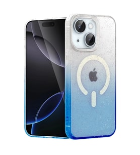 Newface Apple iPhone 15 Plus Pummel Shiny Magsafe Kapak - Mavi