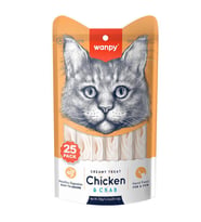 Wanpy Tavuklu Yengeçli Sindirim Sistemi Destekleyici Krema Ödül Maması 25x14 gr