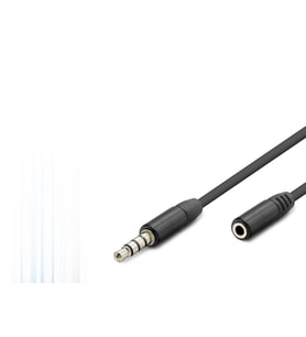 3.5 Mm Trrs Aux Uzatma Kablosu 3 M - Siyah HDX1011