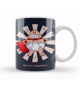 Captain Underpants Retro Japanese Kupa Bardak Porselen