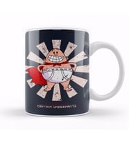 Captain Underpants Retro Japanese Kupa Bardak Porselen