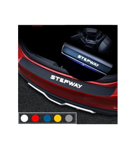 Dacia Stepway İçin Uyumlu Aksesuar Oto Bagaj Ve Kapı Eşiği Sticker Seti Karbon