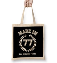 1977 Made In 77 All Genuine Parts Bez Çanta Uzun Saplı