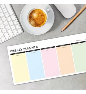 Renkli Haftalık Planlama Defteri Colourful Weekly Planner